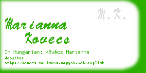 marianna kovecs business card